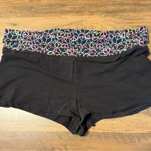 Black Shorts with Multicolor Waistband